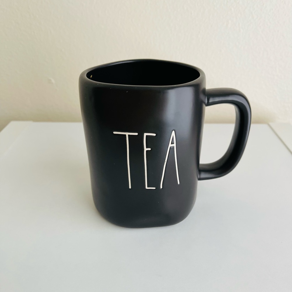 Rae Dunn Tea Black Ceramic Mug